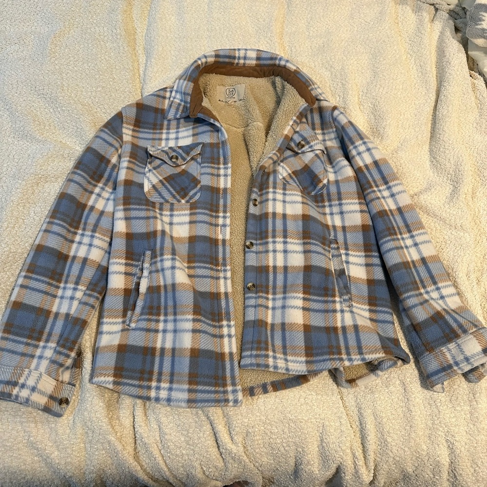 Sage collective fleece jacket